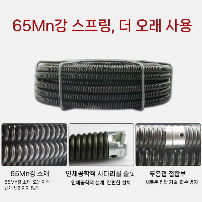 관통기 하수구뚫는기계 하수도 막힘 배관 배수구 뚫는 5m - 상세 이미지 3