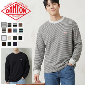단톤 남성 크루넥 솔리드/스트라이프 긴팔티셔츠 간절기 DT-C0200TC... 착용 후기 | 사이즈/핏 총정리 - 상품 이미지 1