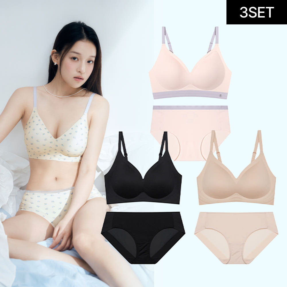 실루엣 심리스 브라팬티 세트 가격 비교 EBLIN 공식몰 실루엣 심리스 브라팬티 세트