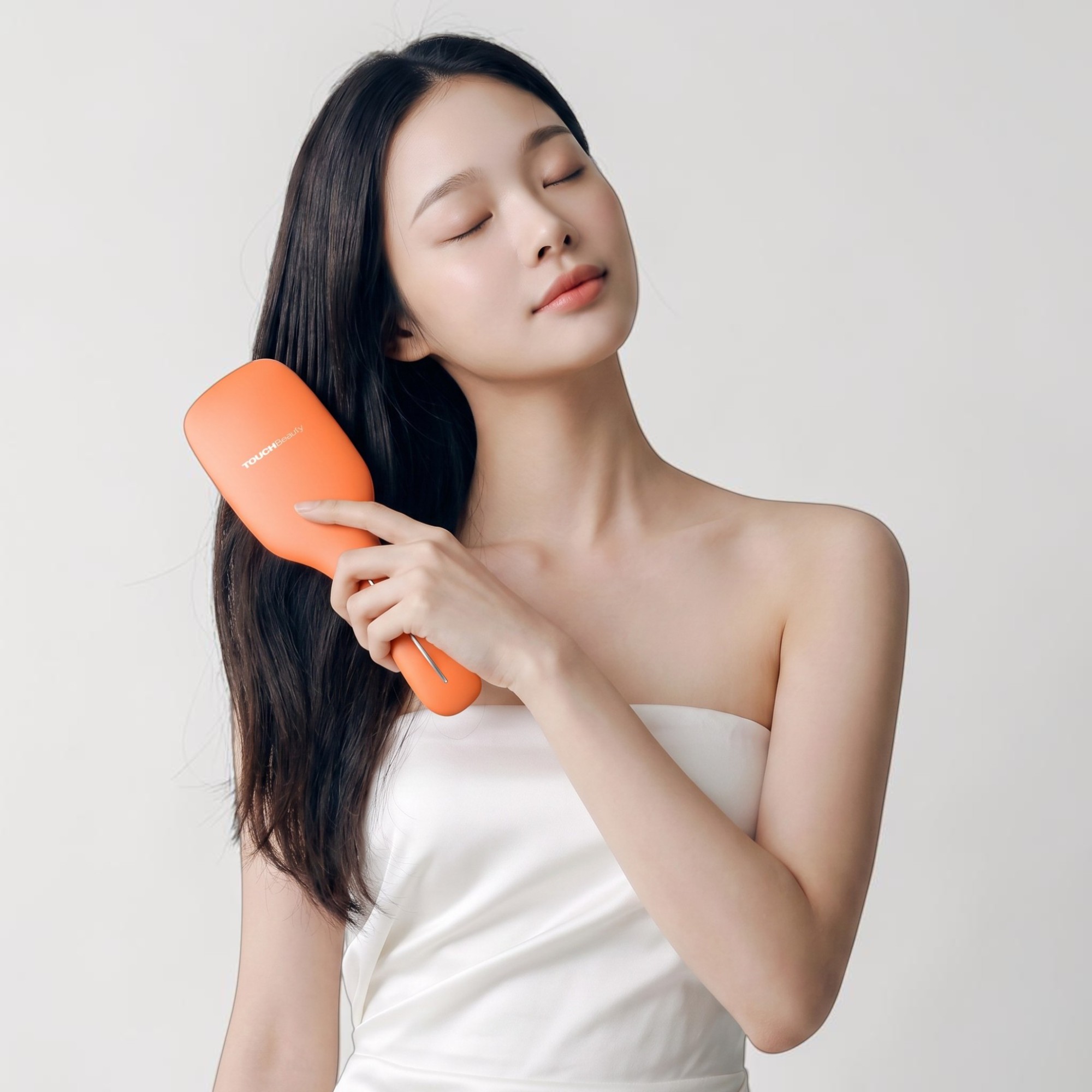 펄케어 터치뷰티 두피 마사지기 탈모 케어 관리기 음이온 모발 관리 디바이스 오렌지 1EA 이미지 8