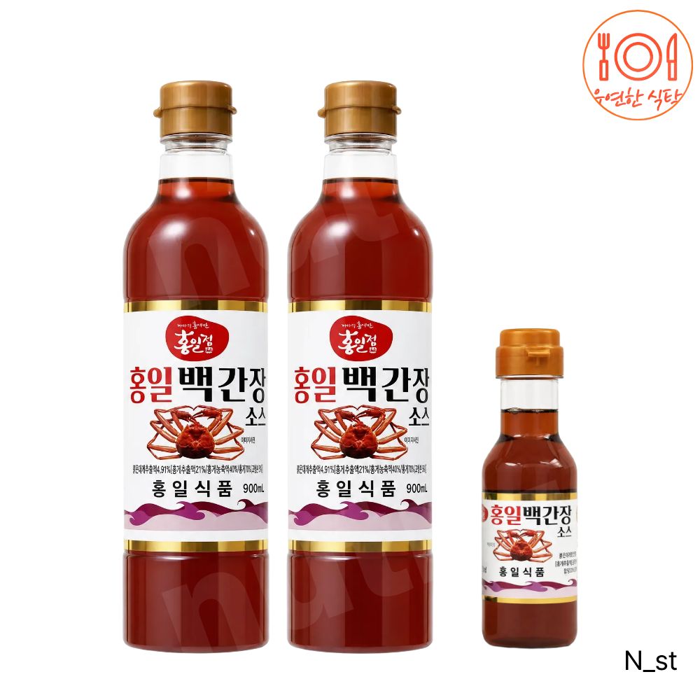 홍일백간장 홍게백간장 900ml 2병 + 맛장 200ml 편스토랑 손태진 지승현 파전 상품 이미지