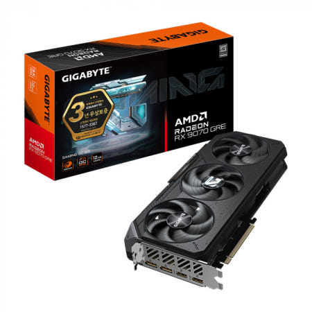 기가바이트 GIGABYTE 라데온 RX 9070 GRE Gaming OC D6 12GB 제이씨현 VGA 그래픽카드