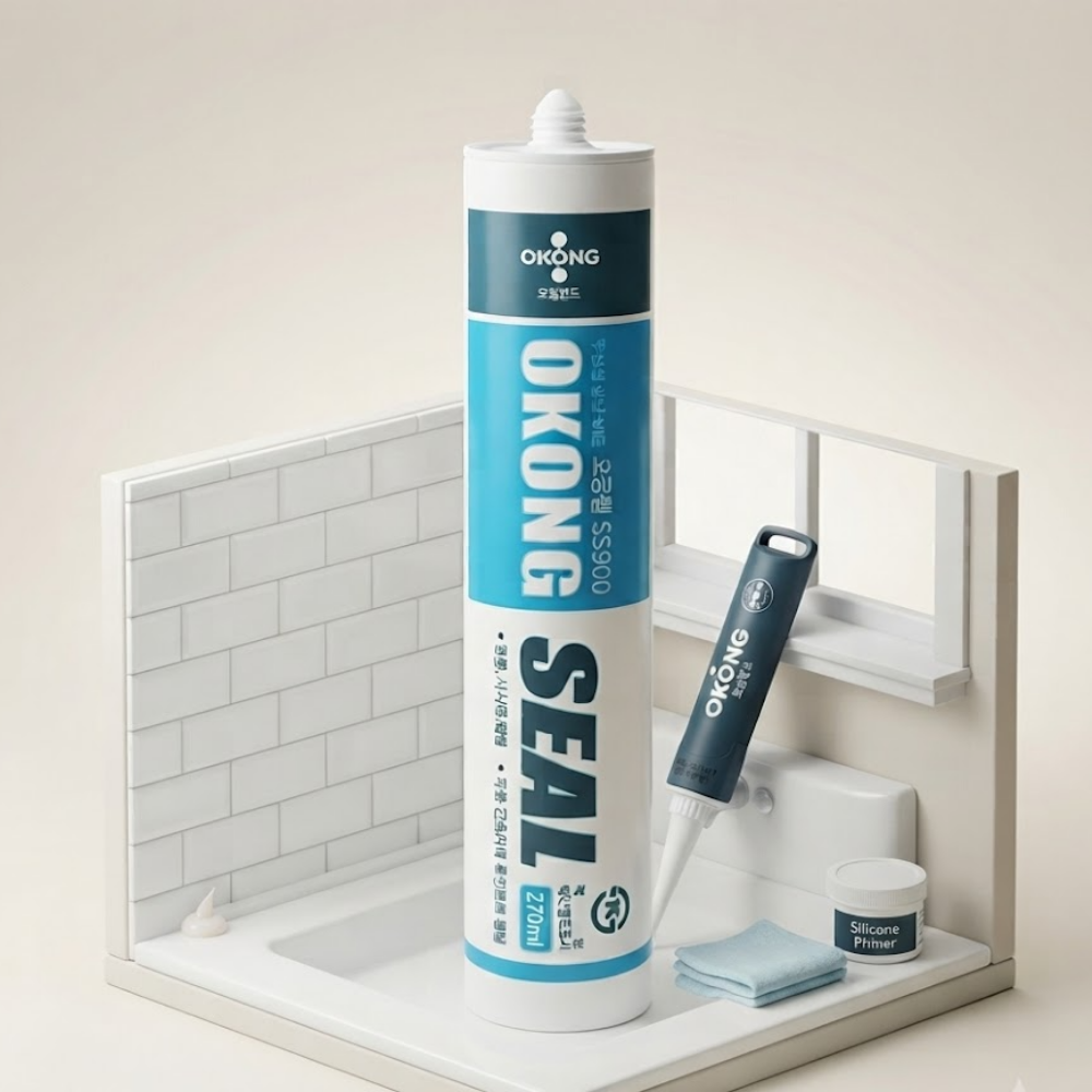 오공씰 SS-900 실리콘 무초산 걸레받이 욕실 주방 270ml 1개 - 상세 이미지 2