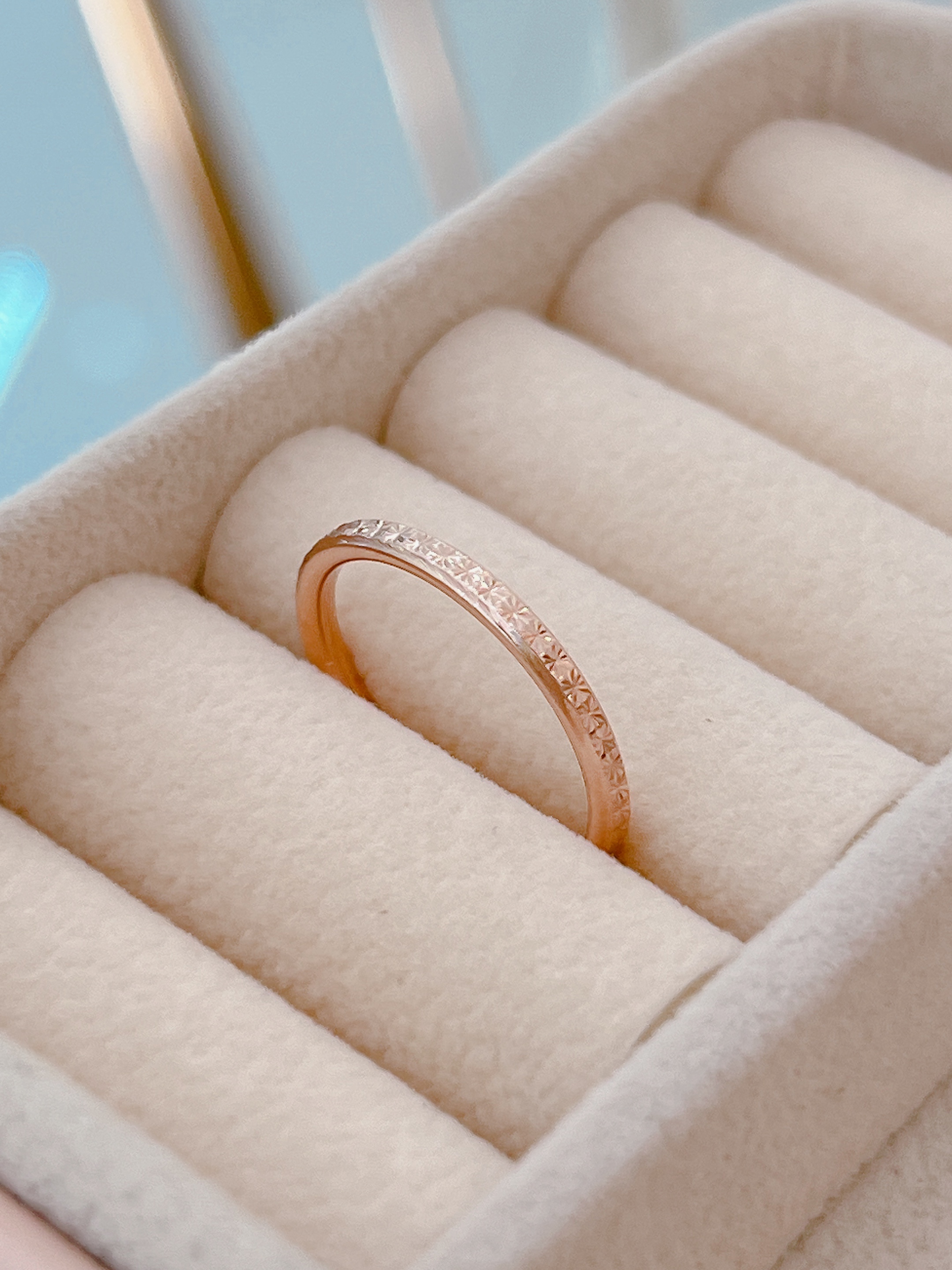14K 컷팅 레이어드 반지 1.8mm 슬림 데일리 여성 이미지 7