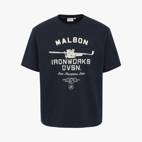 [백화점상품]말본 MALBON 남성 라운드 반팔티 데일리 캐주얼 26FW 라운딩 필드 이미지 6