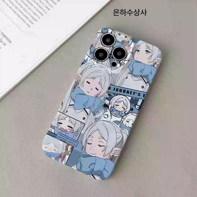 장송의 프리렌 아이폰 케이스 16 15 14 프로 맥스 실리콘 핸드폰 커버 보호 은하수상사 필름 5859 iPhone16 - 상세 이미지 5