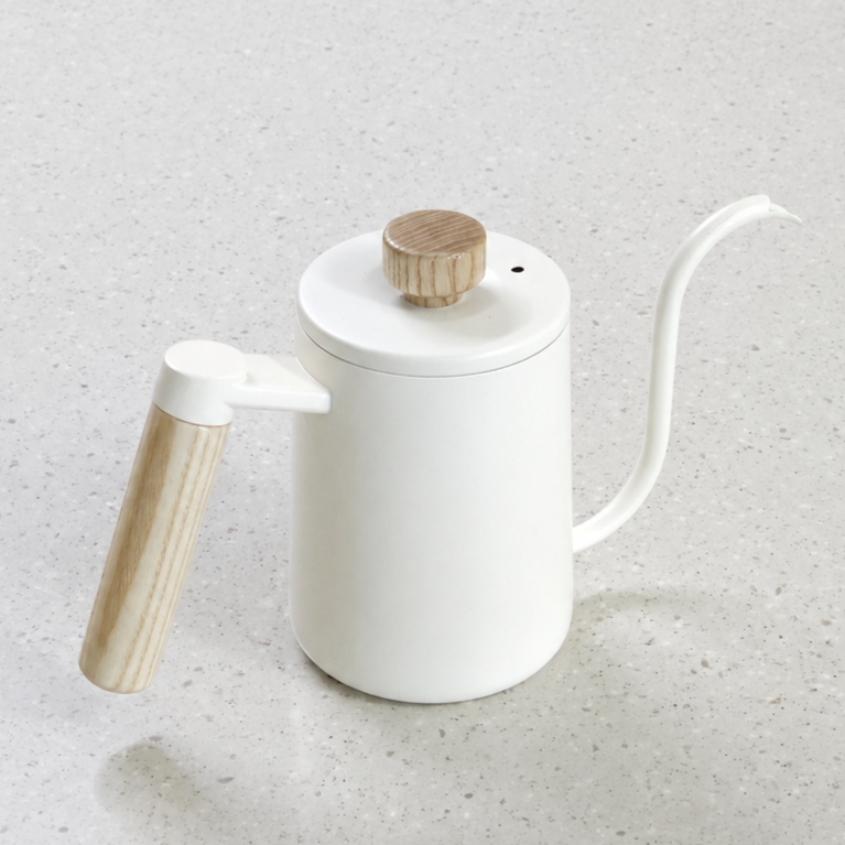빈워크 드립포트 우드 프로 핸드드립 주전자 포트 칼리타 하리오 호환 커피 350ml, 아이보리 - 상품 이미지