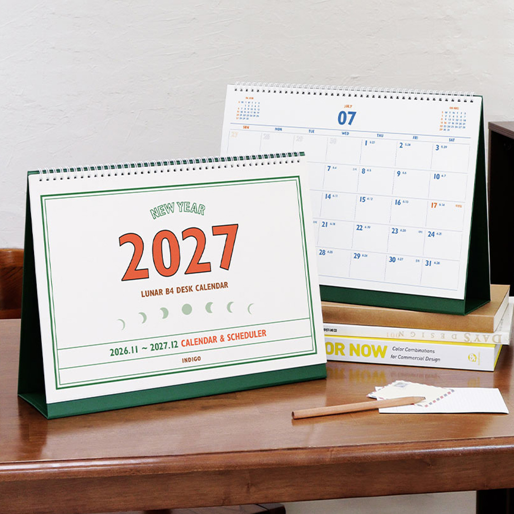 2027 큰 탁상달력 B4 대형 음력달력 27년 회사 스케줄 책상 데스크 캘린더 - 상세 이미지 2