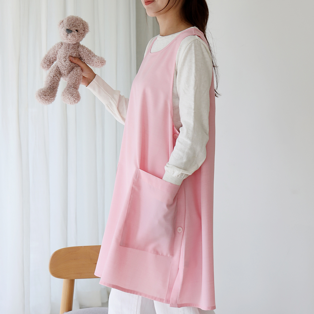 [미소쌤] 솜사탕 앞치마 어린이집 카페 미용 보육교사 빅사이즈 유치원 이미지 6