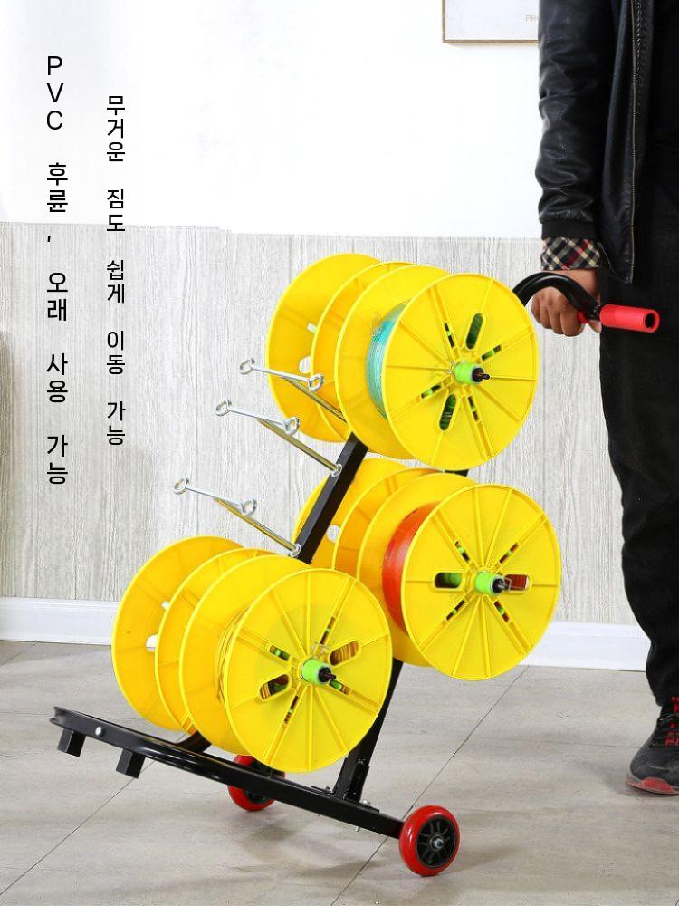 전선 풀링케이스 풀링기 다이 회전대 원판 이동식 보관함 4디스크 abs 소재 - 상세 이미지 3