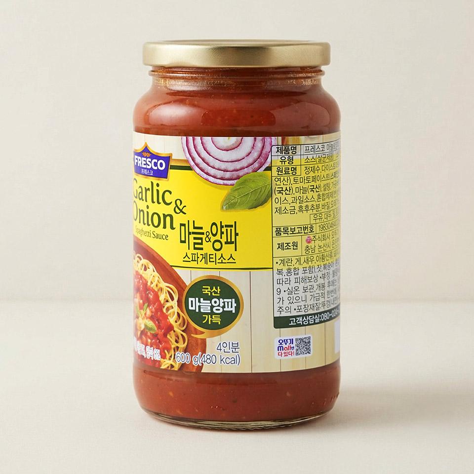 메가마트 오뚜기 프레스코 스파게티 소스 마늘양파 600g - 상세 이미지 2
