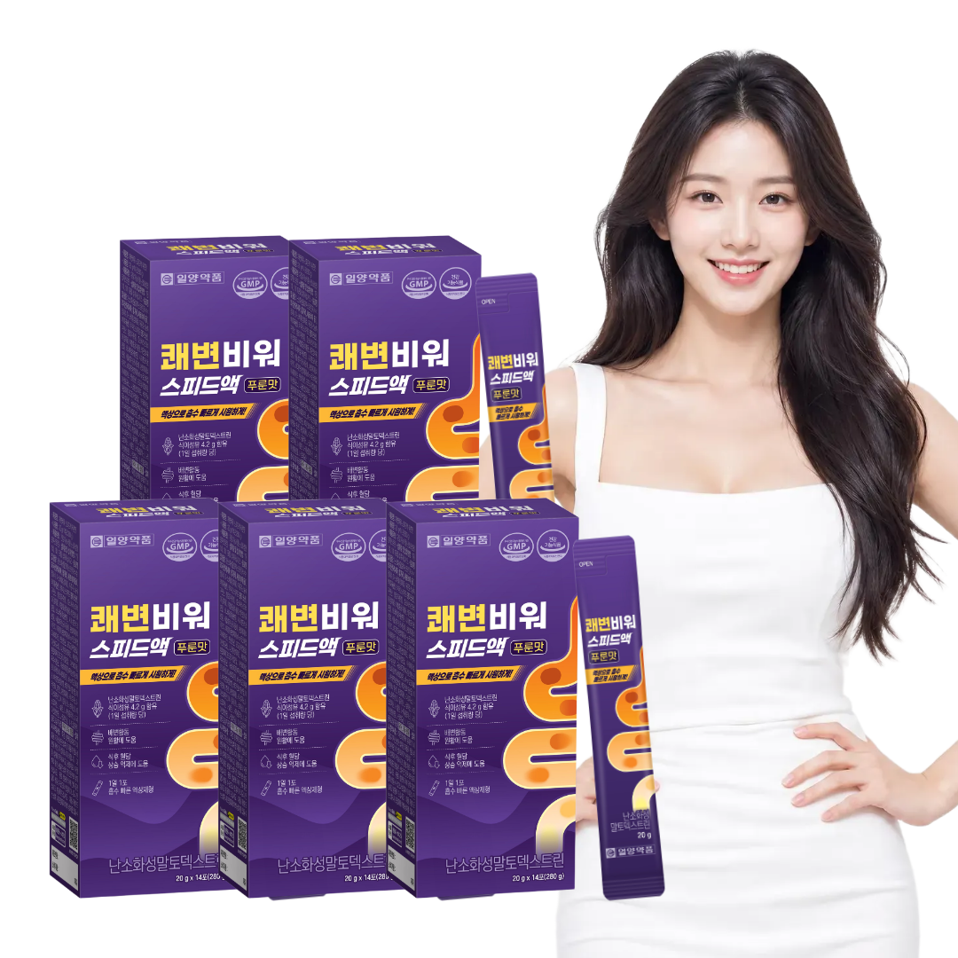 일양약품 쾌변엔 난소화성말토덱스트린 식이섬유 푸룬주스 농축액 14포 5박스 - 상품 이미지