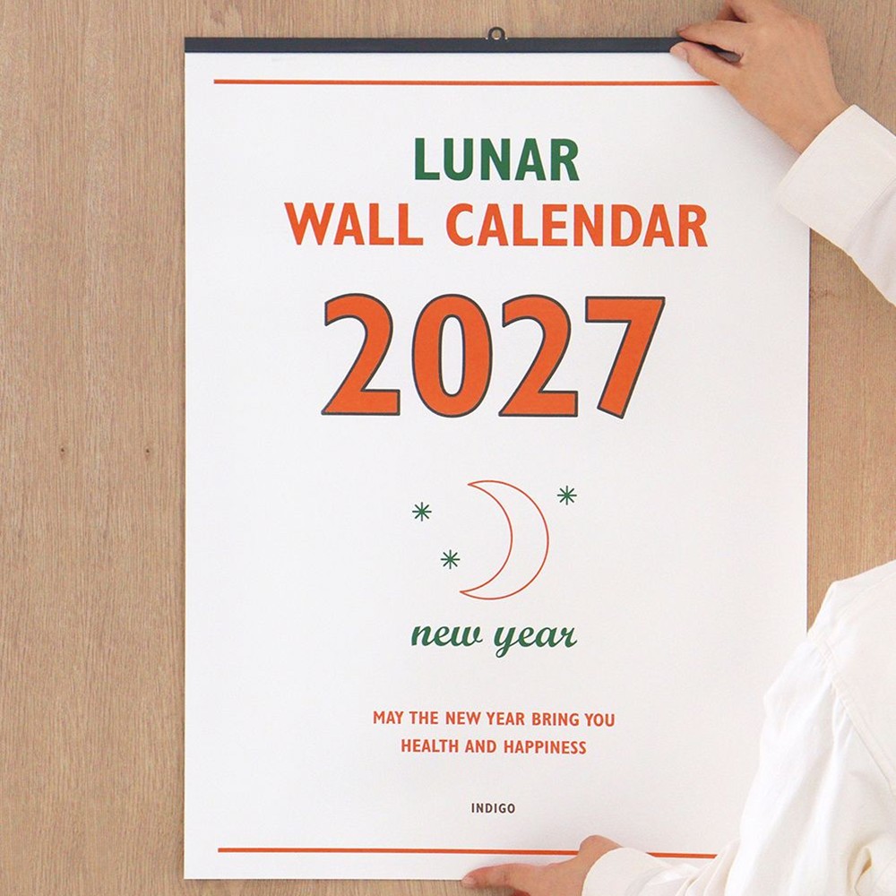 2027 벽걸이 달력 대형 27년 A2 인디고 루나 2027년 큰 벽달력 레트로, 1개 이미지 6