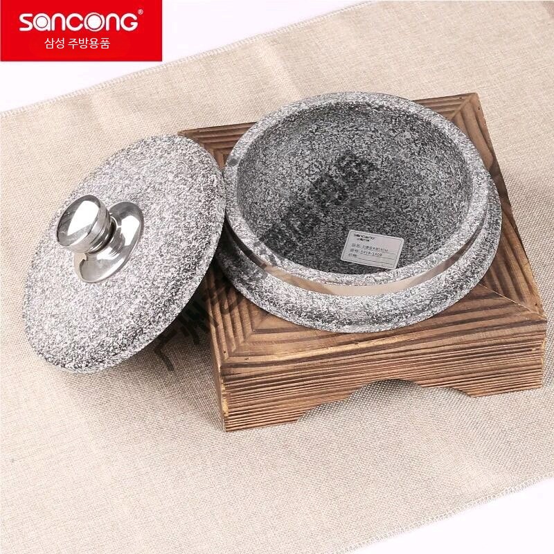 돌솥 뚝배기 돌냄비 가마솥 곱돌솥 곱돌냄비 뚜껑세트 14cm - 상세 이미지 3