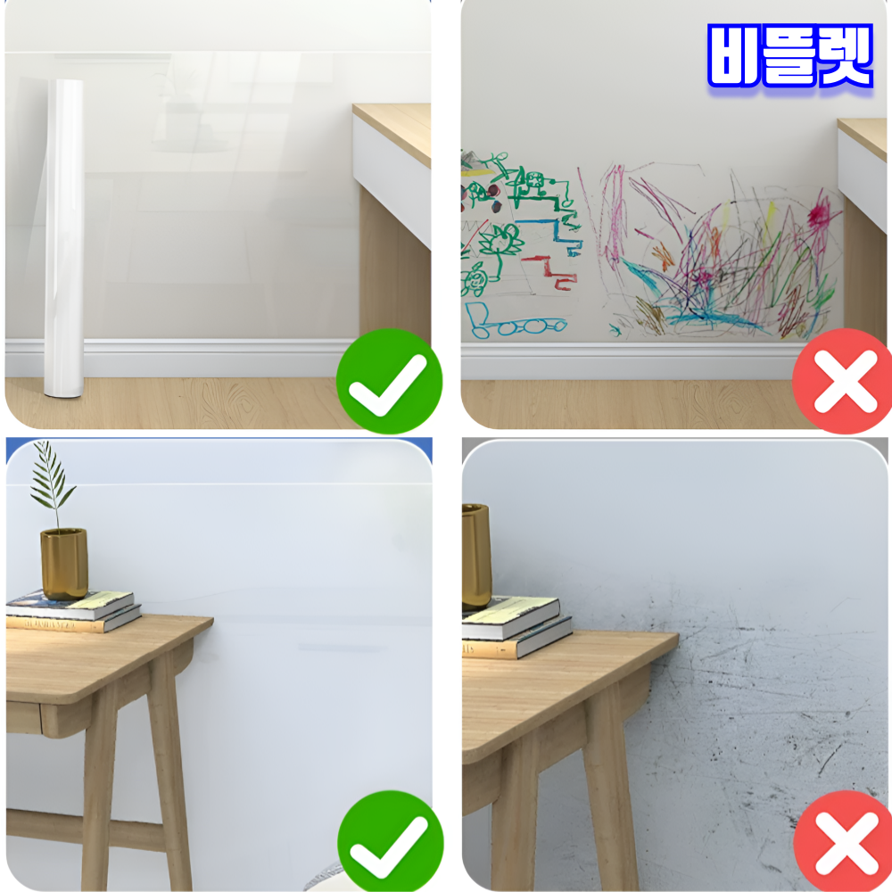 비뜰렛 주방 투명 시트지 가스렌지 싱크대 오염 방지 기름때 타일 무점착 필름 - 상세 이미지 2
