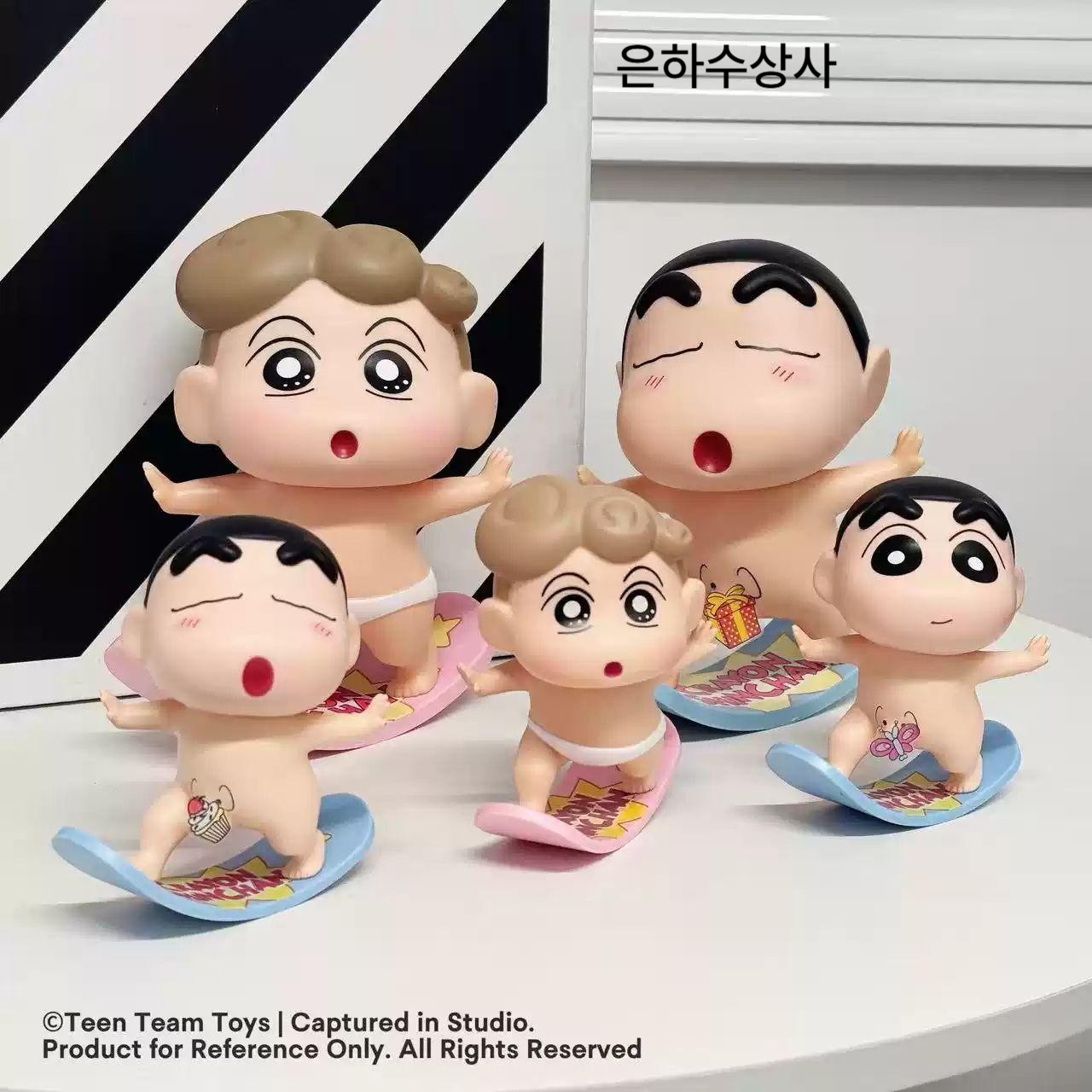 벌거벗은 짱구 피규어 짱아 인테리어 장식 소품 책상 사무실 거실 침실 욕실 은하수상사 신짱 눈 열린(약 10CM) - 상품 이미지