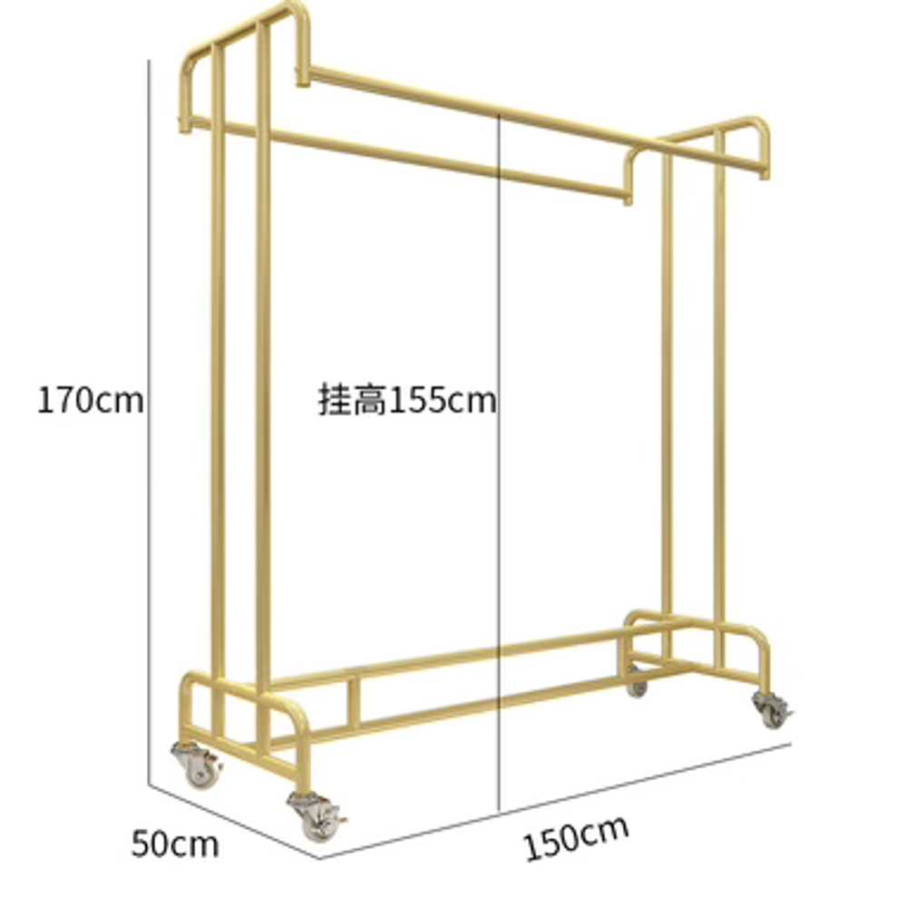 의류 매장 행거 드레스룸 옷가게 용품 옷걸이 철제 진열대 140cm 이미지 6