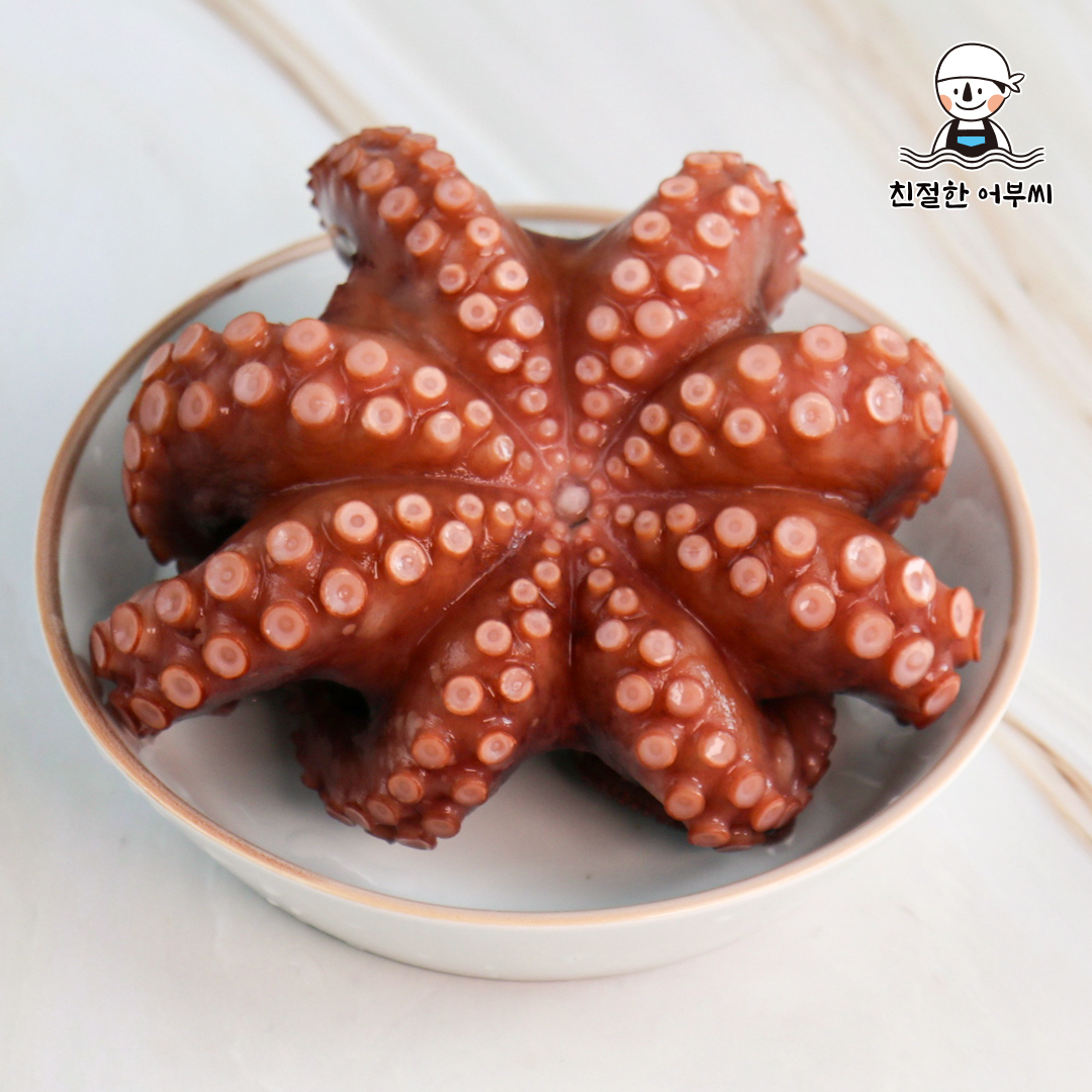 통영 자연산 삶은 돌문어 자숙 국내산 문어다리 숙회 친절한어부씨 - 메인 이미지