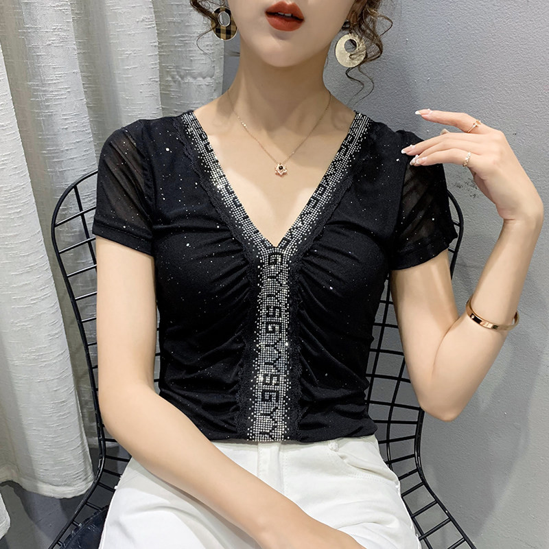 주름 셔링 슬림핏 방송댄스복 라인댄스 상의 사교 라틴 여성 댄스스포츠 줌바복 - 상세 이미지 4