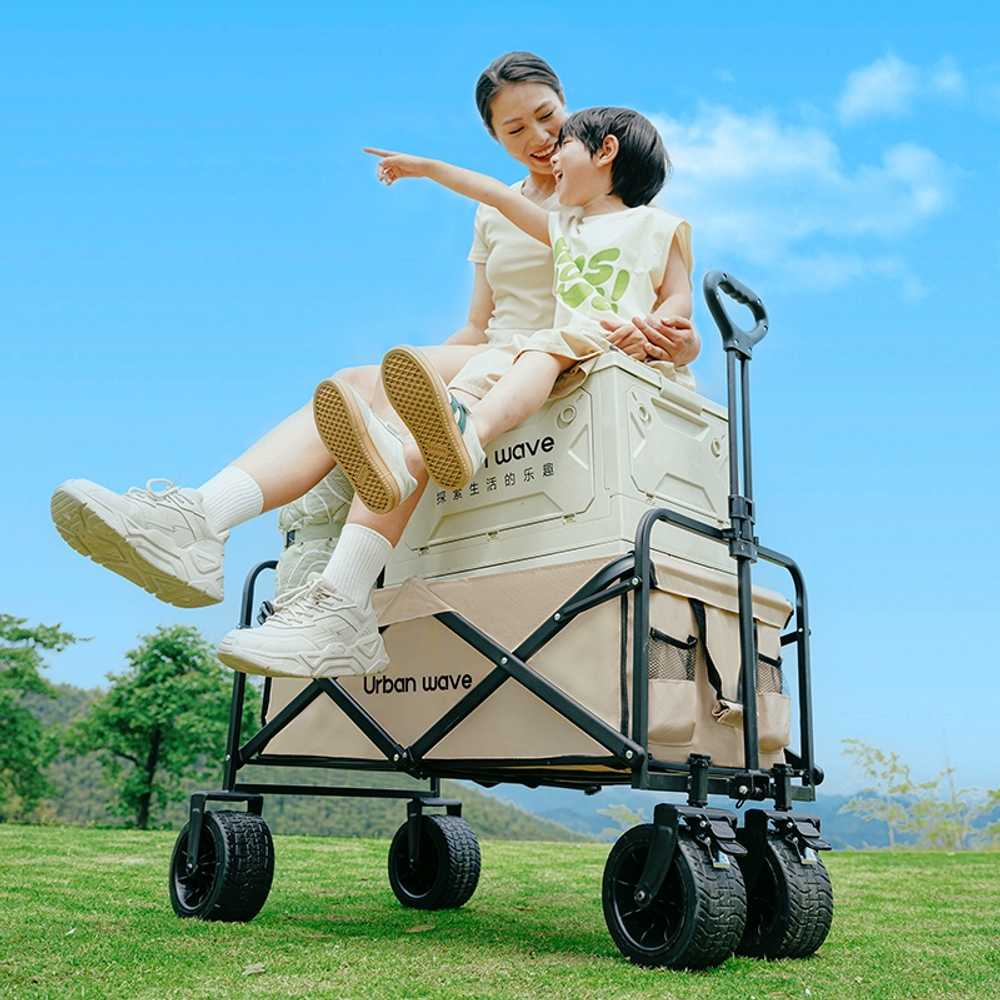 초대형 웨건 캠핑트룰리 접이식 공원 피크닉 카트 - 상세 이미지 5