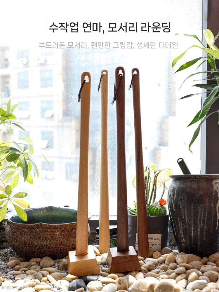 스탠드 구두주걱 긴구두주걱 현관 구둣주걱 인테리어 업소용 로그 60cm - 상세 이미지 3
