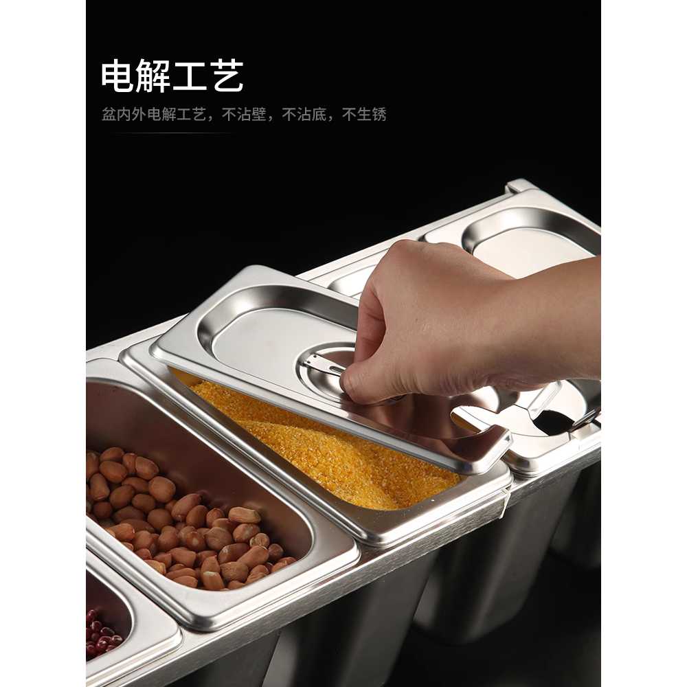 업소용 스텐 밧드 식당 뷔페 조식 음식 보관 반찬통 2구 이미지 6
