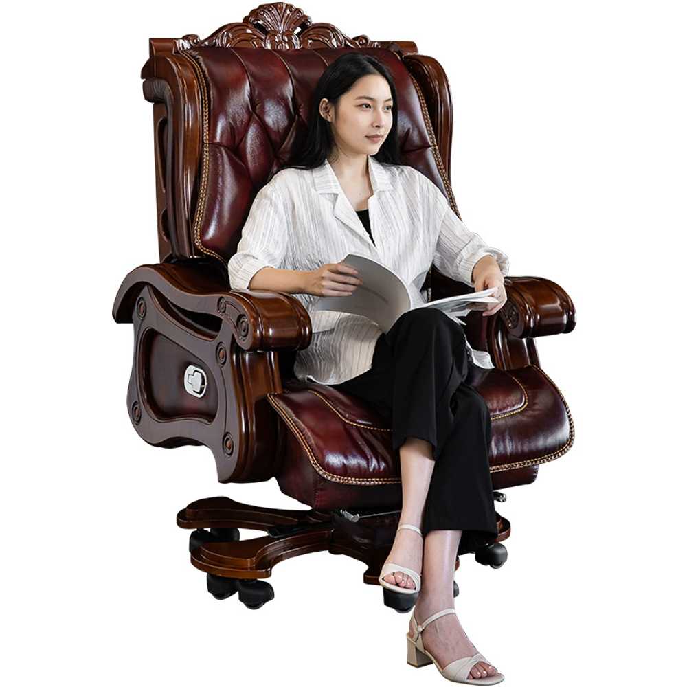 사장 의자 중역 임원 사무실 컴퓨터 고급 CEO 체어 고정형 - 상세 이미지 4