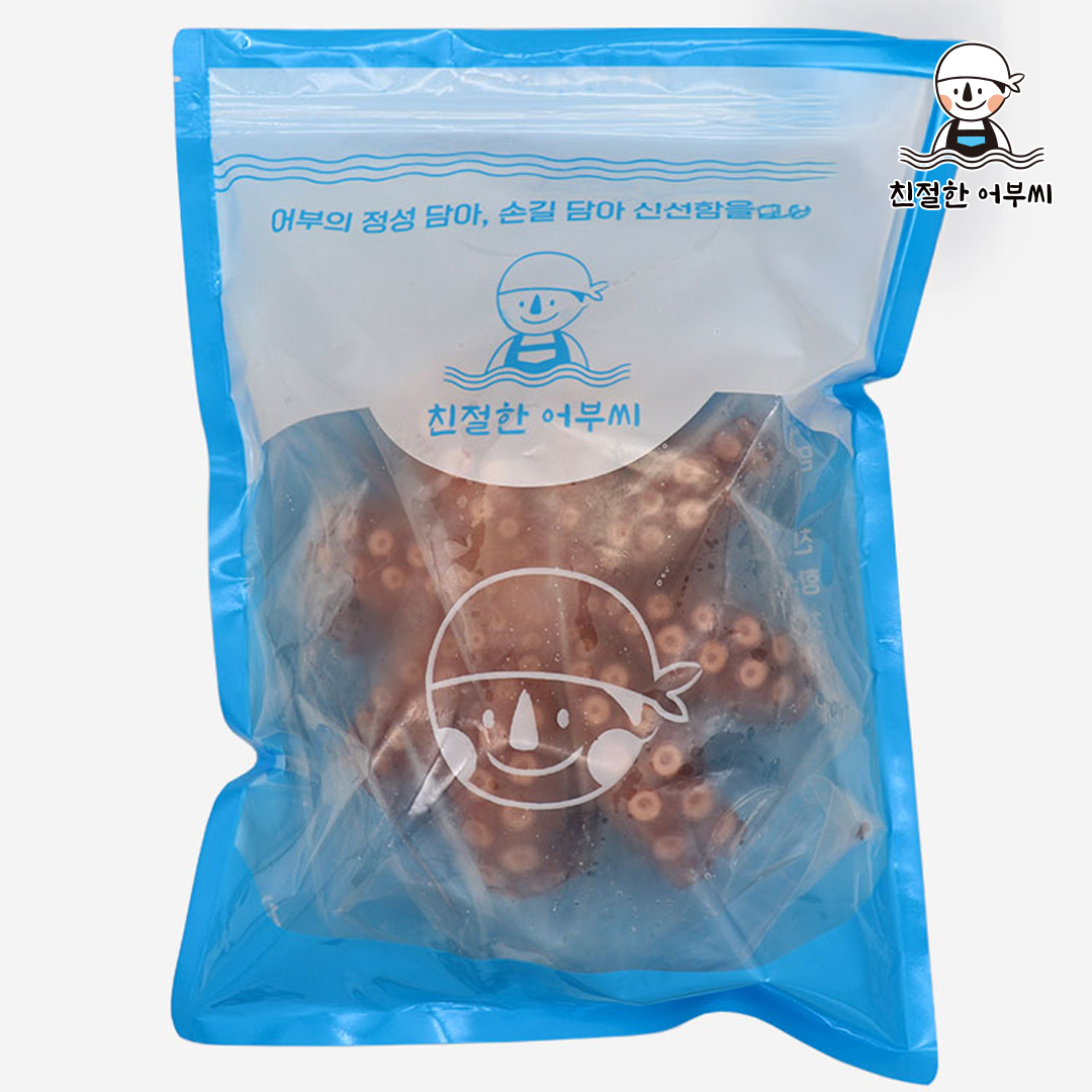 자숙 문어 돌문어 숙회 냉동 자연산 손질 1미 수산물이력제 친절한어부씨 1.2kg, 1개 - 상세 이미지 2