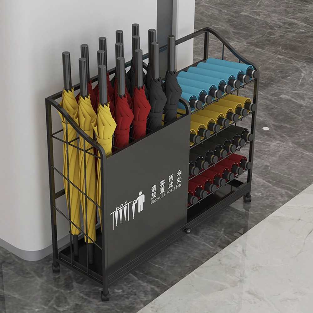 우산꽂이 미용실 카페 철제 업소용 용품 보관함 거치대 48cm 9홀 - 상세 이미지 2