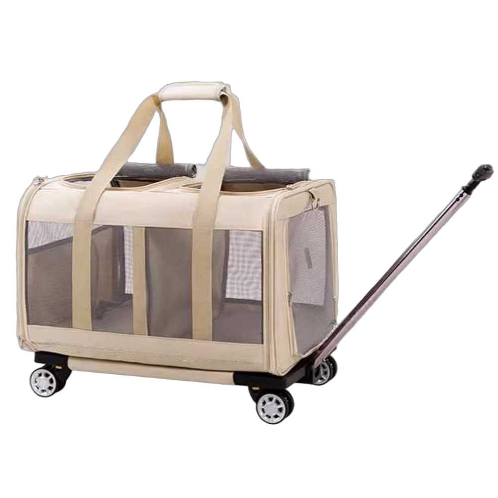 대형 고양이 트롤리 강아지 애견 반려동물 이동 카트 통풍형 - 상품 이미지