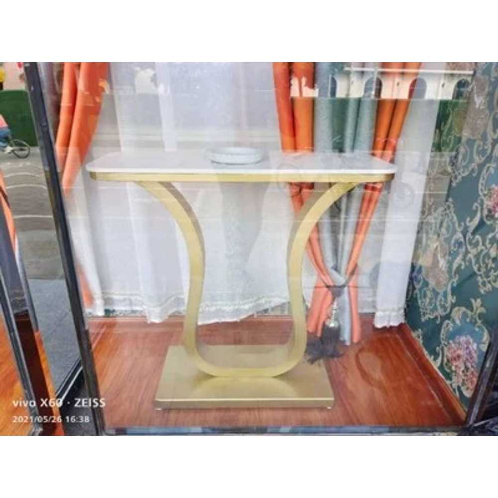 복도 테이블 현관 콘솔 거실 용품 장식장 엔틱 북유럽 반달 A100x30x75 - 상세 이미지 3