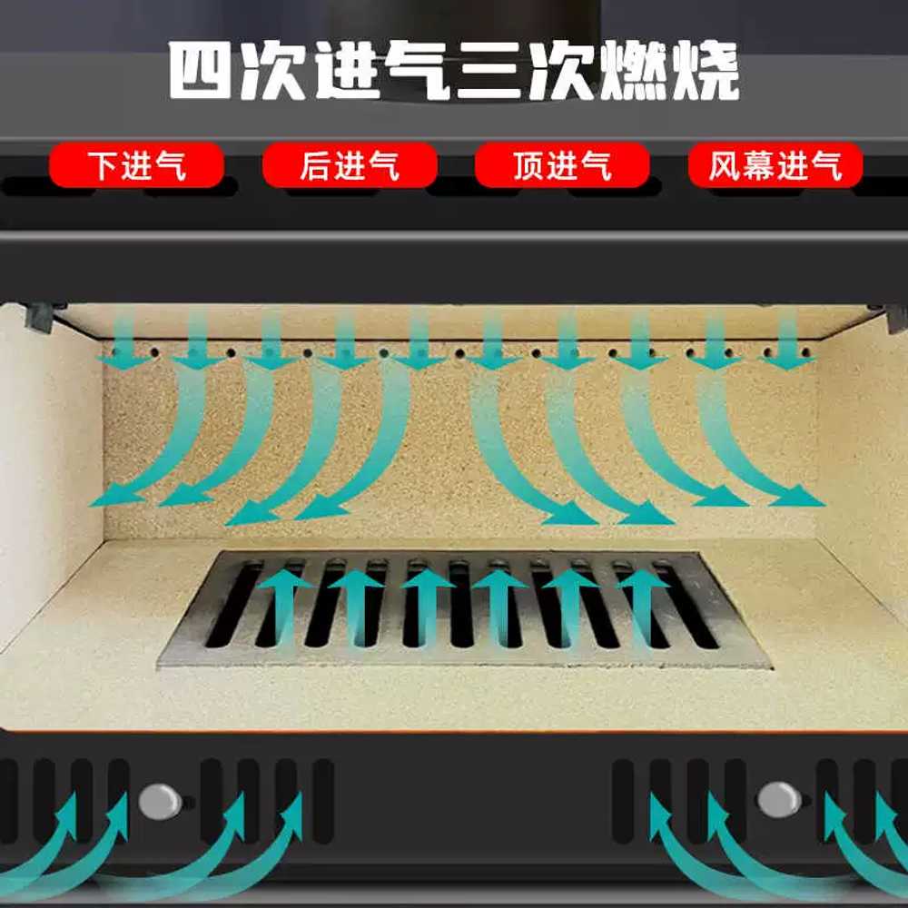 실내 화목난로 장작 펠릿 주물 야외겸용 난방 벽난로 이미지 6