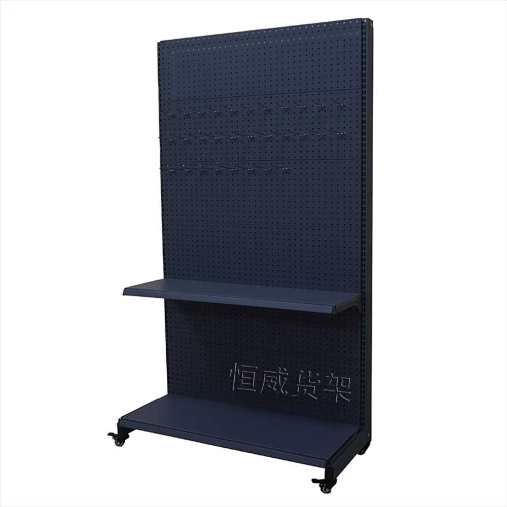 이동식 스탠드형 타공판 철판 전시대 용품 타공보드 진열대 72x194cm 이미지 6