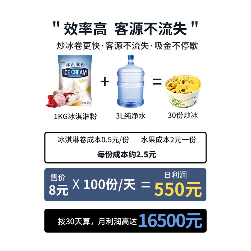 철판 아이스크림 기계 업소용 수제 샤베트 제조 머신 - 상세 이미지 5