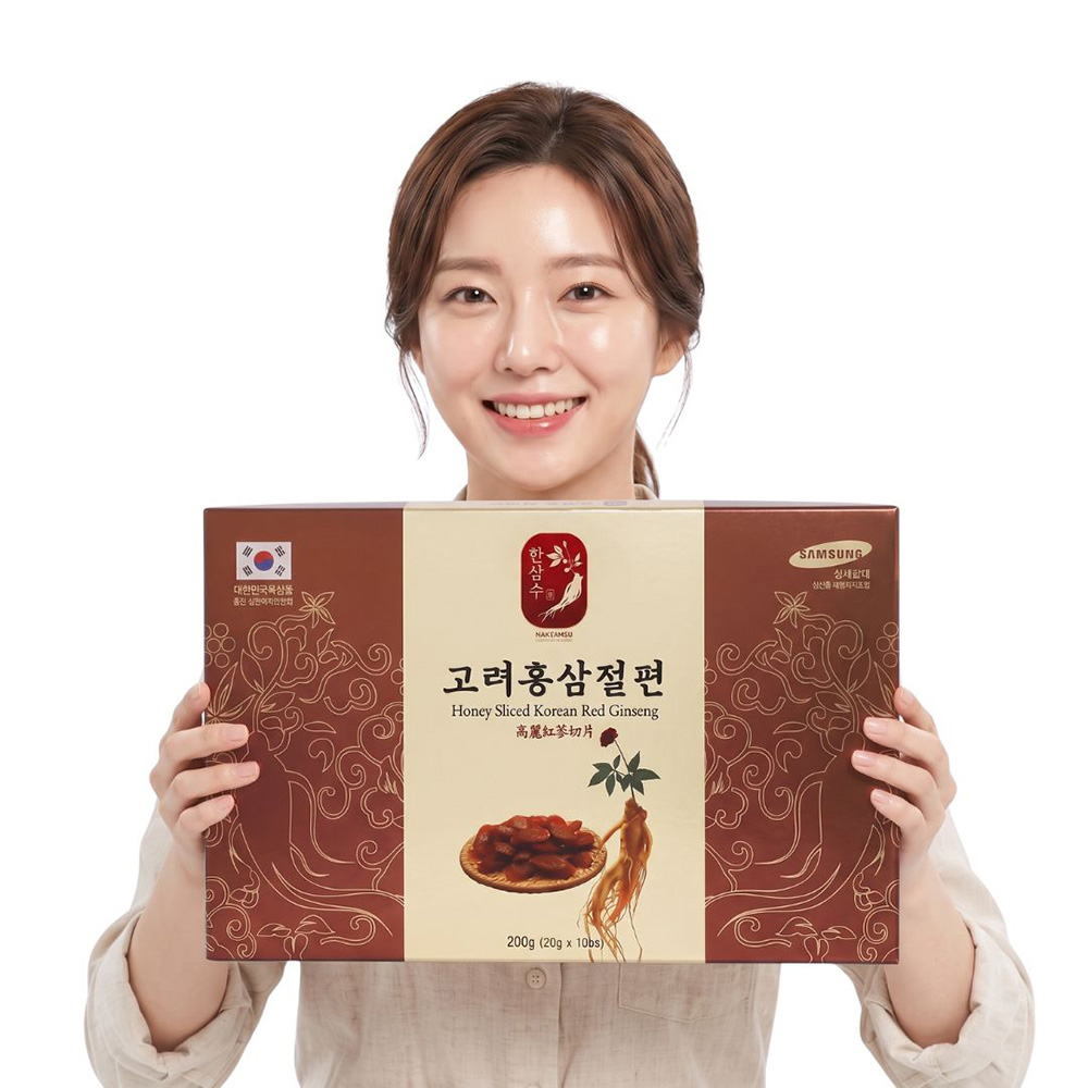 고려 홍삼정과 절편 낱개포장 봉밀절편홍삼 200g - 상품 이미지