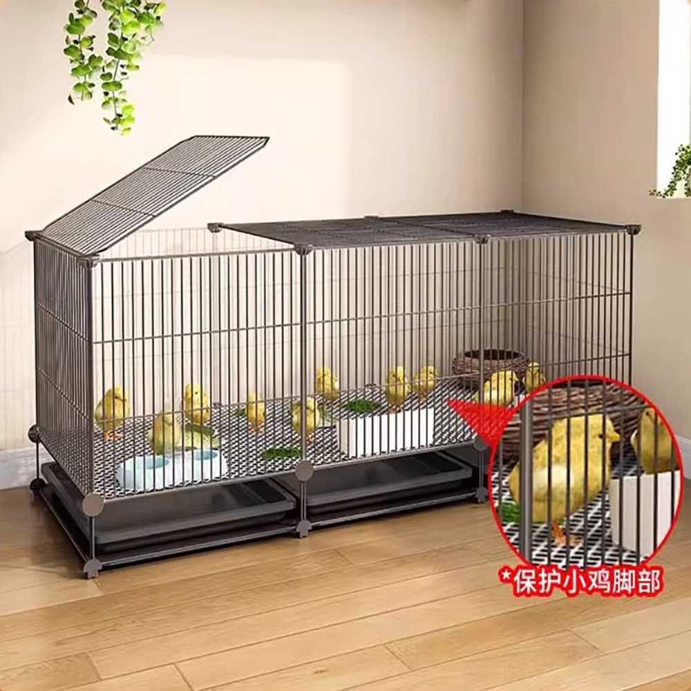 소형 병아리 사육장 실내 오리 조류 케이지 하우스 70x35x45 - 상세 이미지 4