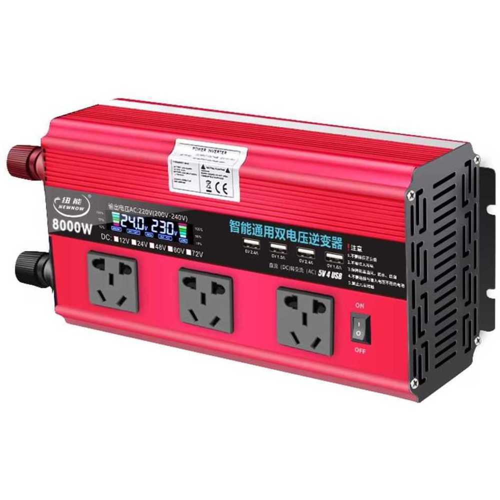 차량용 인버터 변압기 차박 캠핑 용품 8000W 전원공급장치 220V 12V - 상품 이미지
