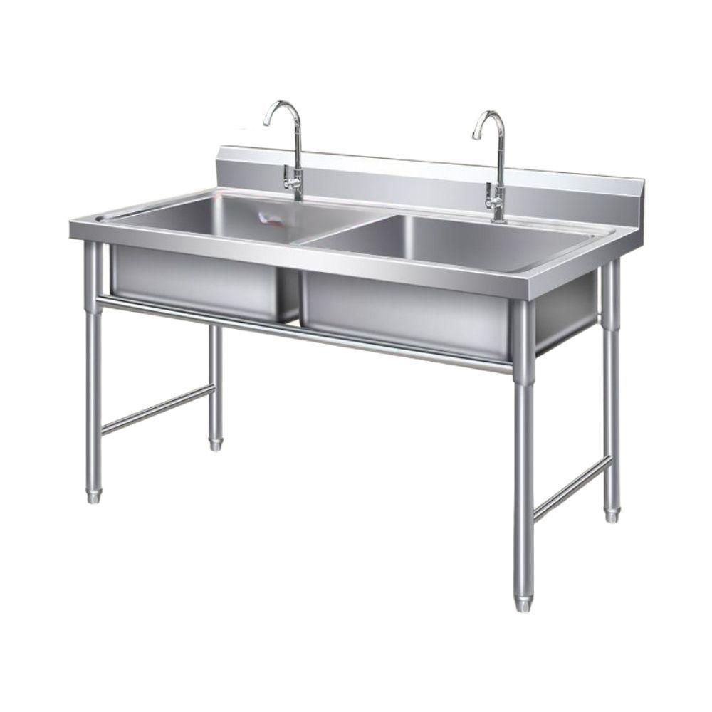 야외개수대 스테인리스 싱크대 업소용 스텐 캠핑장 펜션 주방 120x60x80cm - 상품 이미지