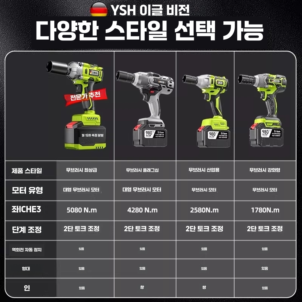전동 렌치 라쳇 충전 임팩 무선 드릴 드라이버 정비 공구 6080N 이미지 6