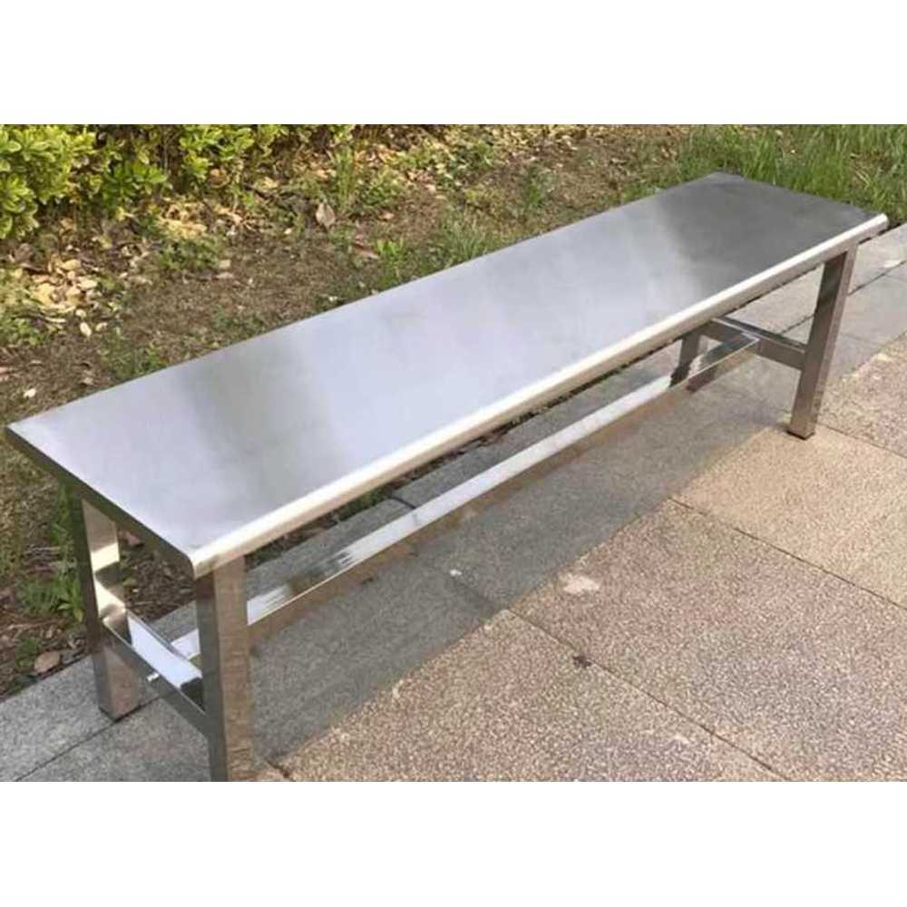 스테인레스 벤치 의자 라커룸 공원 작업장 긴 체어 100x35x45 - 메인 이미지