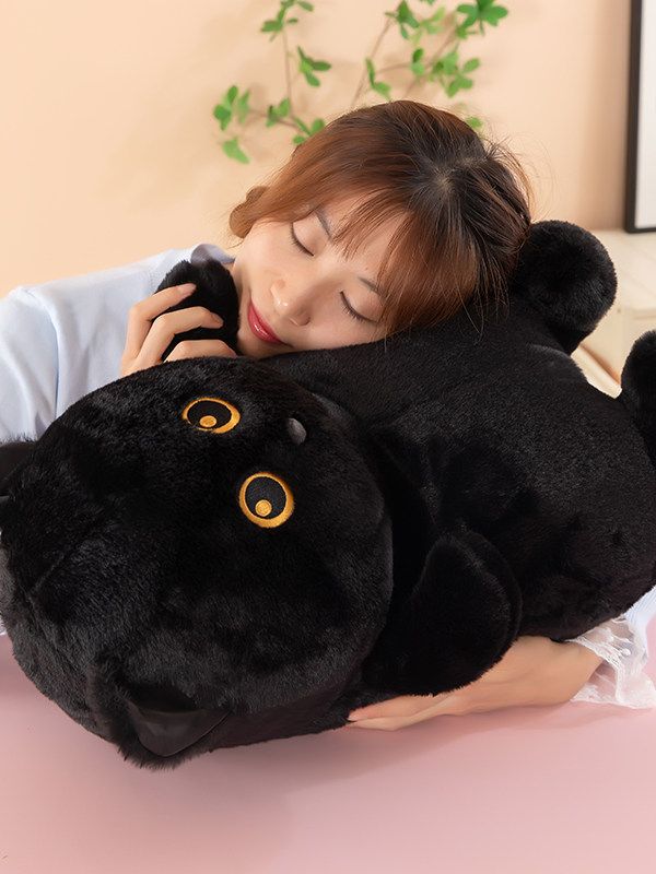 귀여운 검은 고양이 인형 애착 쿠션 봉제 인형 블랙 특이한 - 상세 이미지 3