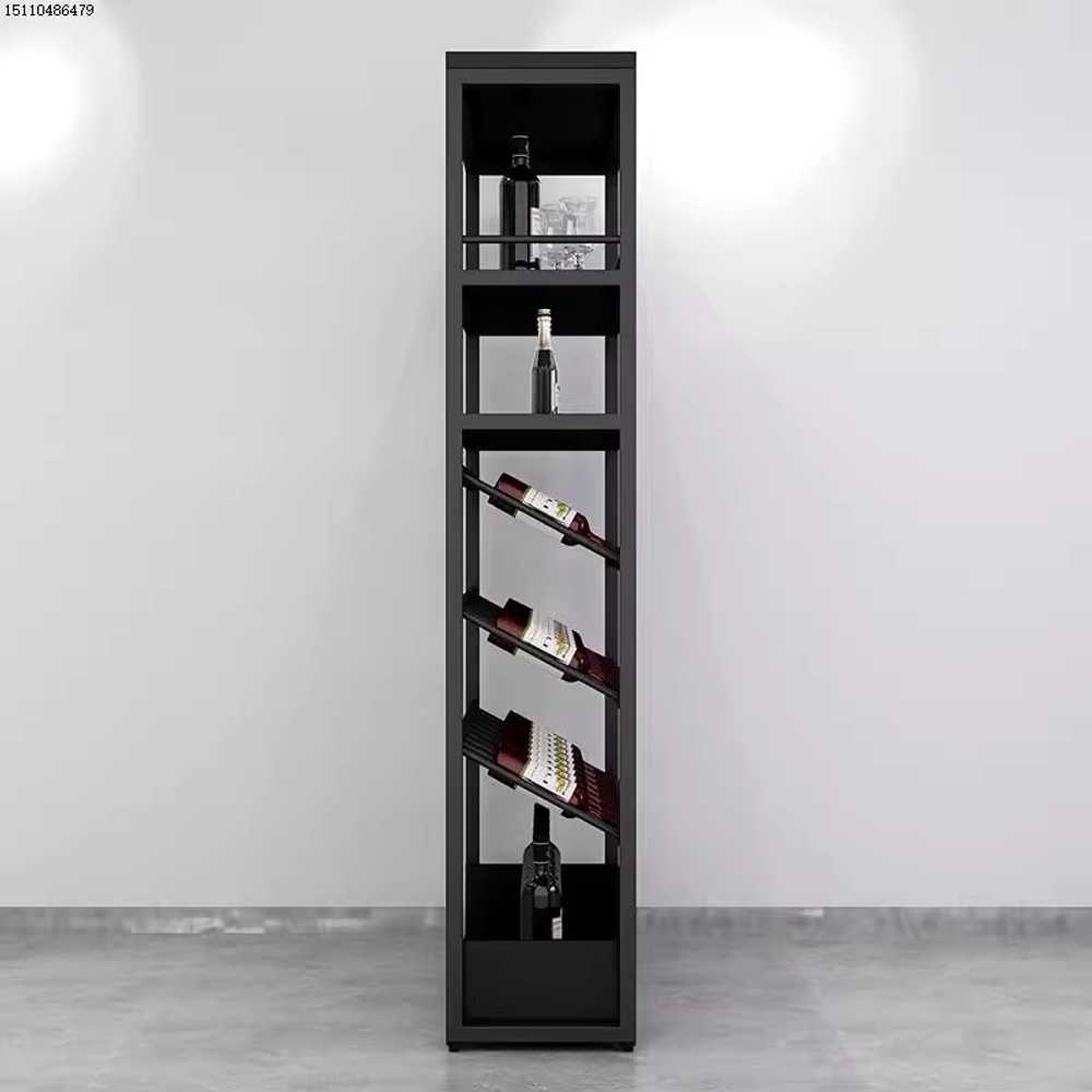 철제 와인 진열장 양주 위스키 주류 보관 선반 거치대 80x35x185 - 상세 이미지 5