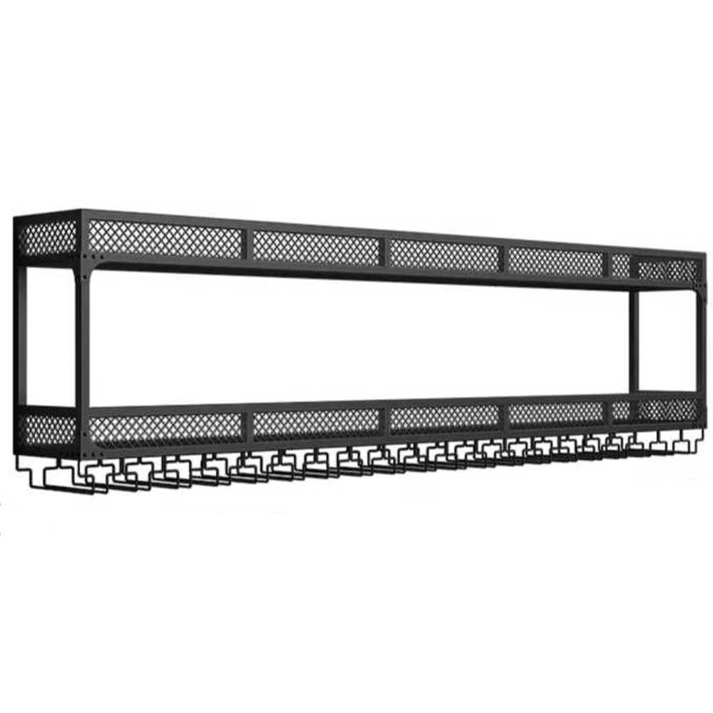 와인 벽 선반 레스토랑 홀더 잔걸이 주류 홈바 진열대 80cm - 상품 이미지