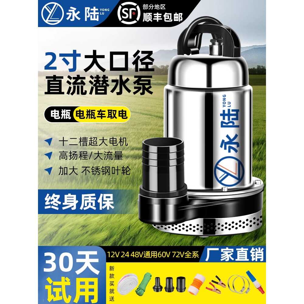 수중 펌프 수족관 2인치 잠수 배터리 농업용 양수기 12V 300W - 상세 이미지 4