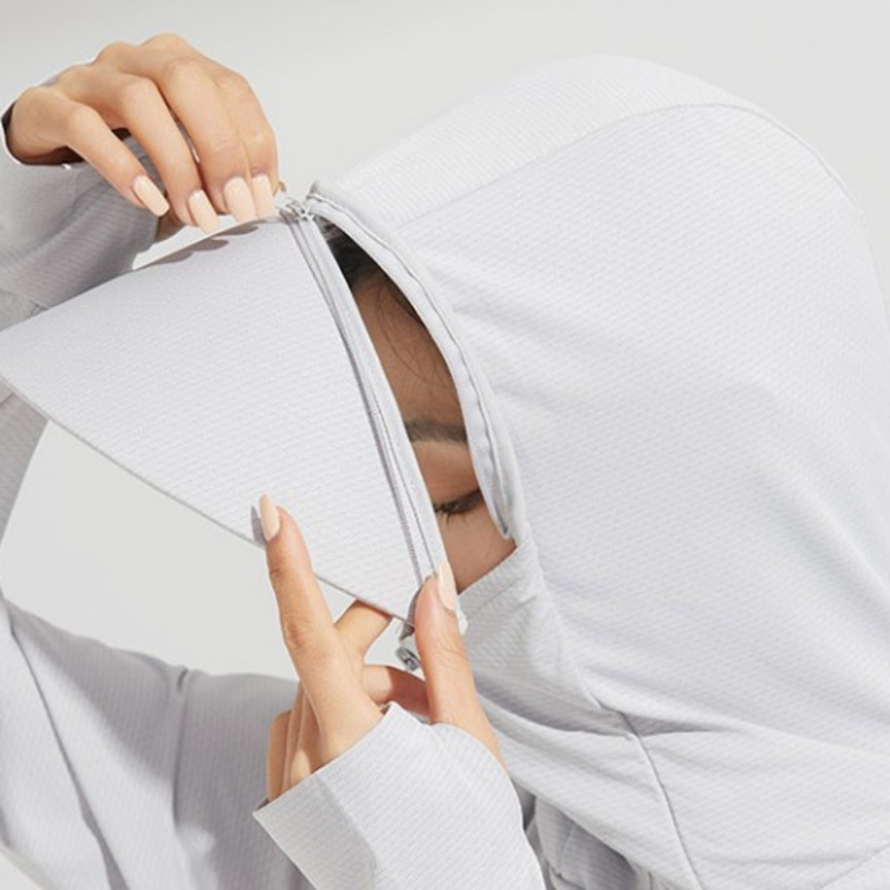 여성 후드 집업 래쉬가드 메쉬 비치웨어 빅사이즈 박대표마켓 - 상세 이미지 3