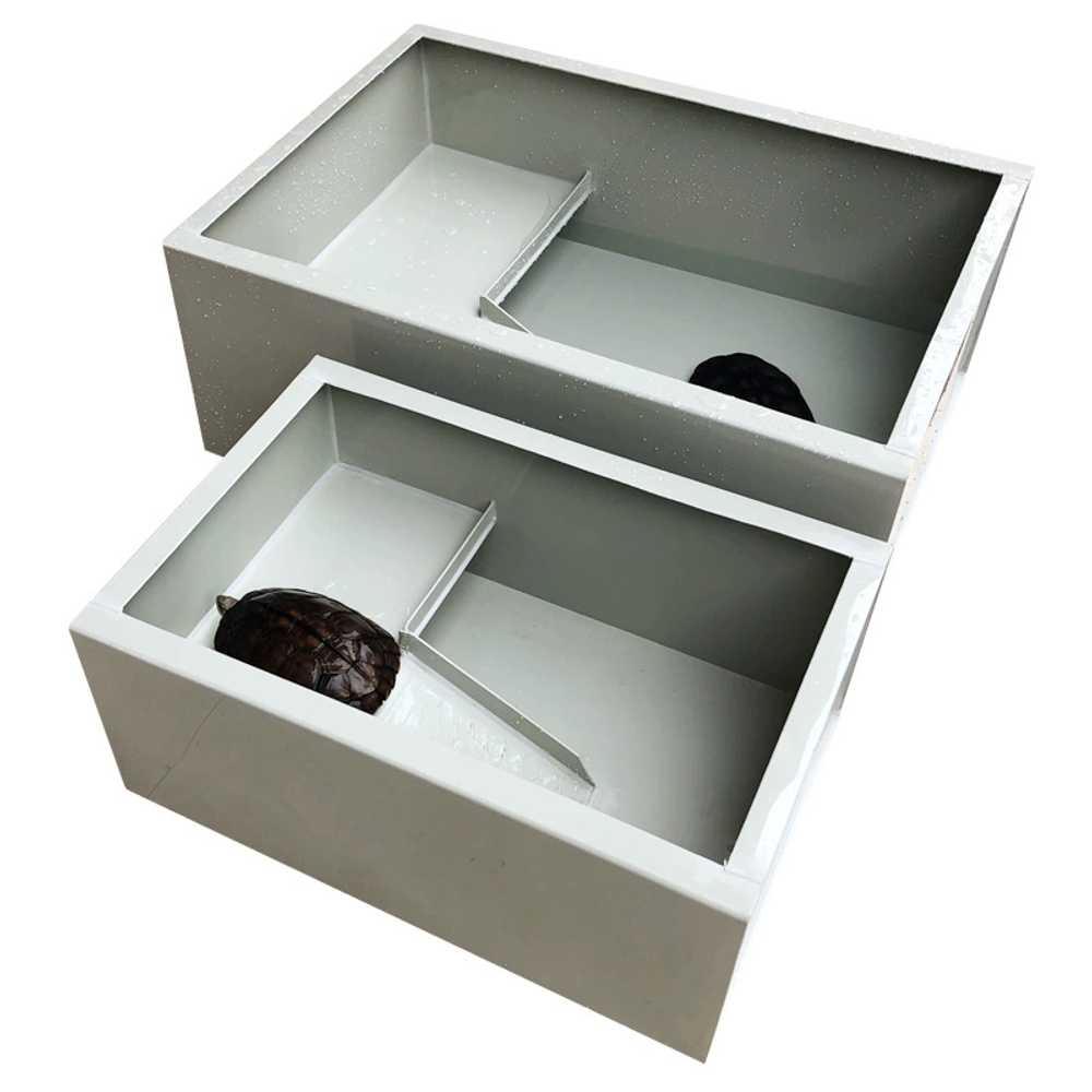 거북이 사육장 오픈형 반수생 애완용 용품 60x40x25 케이지 측면배수 - 상세 이미지 4