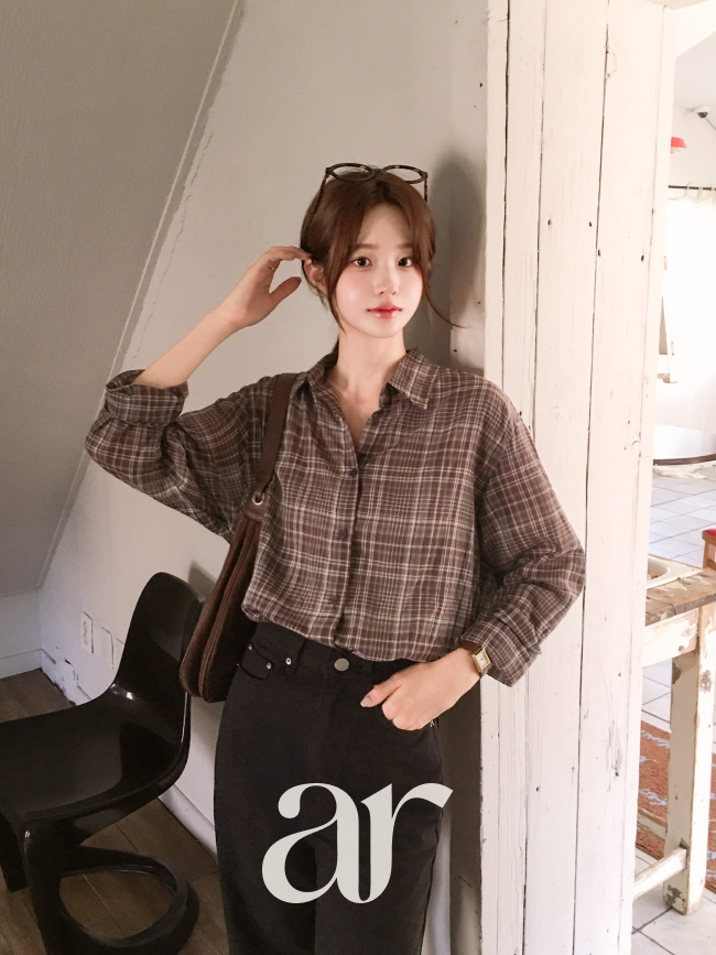 (국내제작) 루즈핏 긴팔 체크 셔츠 남방 bs8889 이미지 7