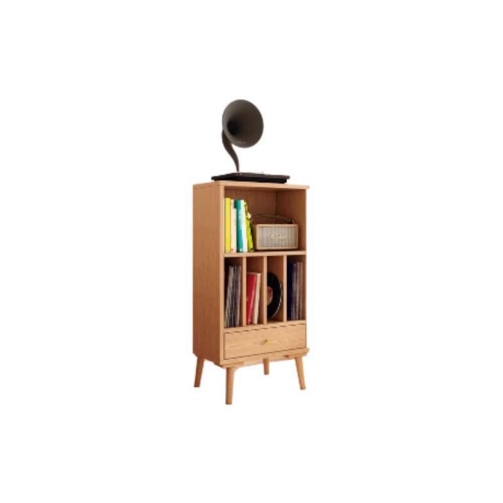 LP 보관함 턴테이블선반 진열 수납장 장식 캐비닛 우드 40x48x83cm 이미지 6