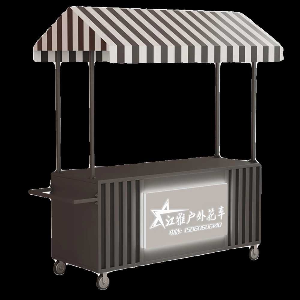 야외 고급 가판대 축제 행사 노점 이동식 매대 부스 130x60x200 - 상세 이미지 5