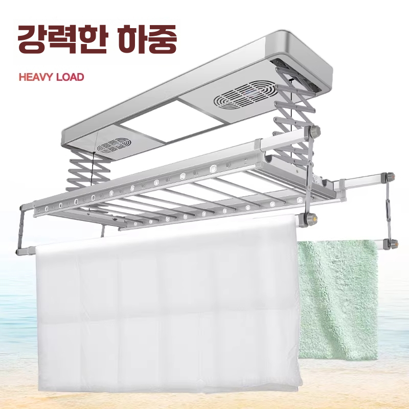 천장형 빨래 건조대 전동 아파트 베란다 옷 말리는 행거 리모콘 - 상세 이미지 4